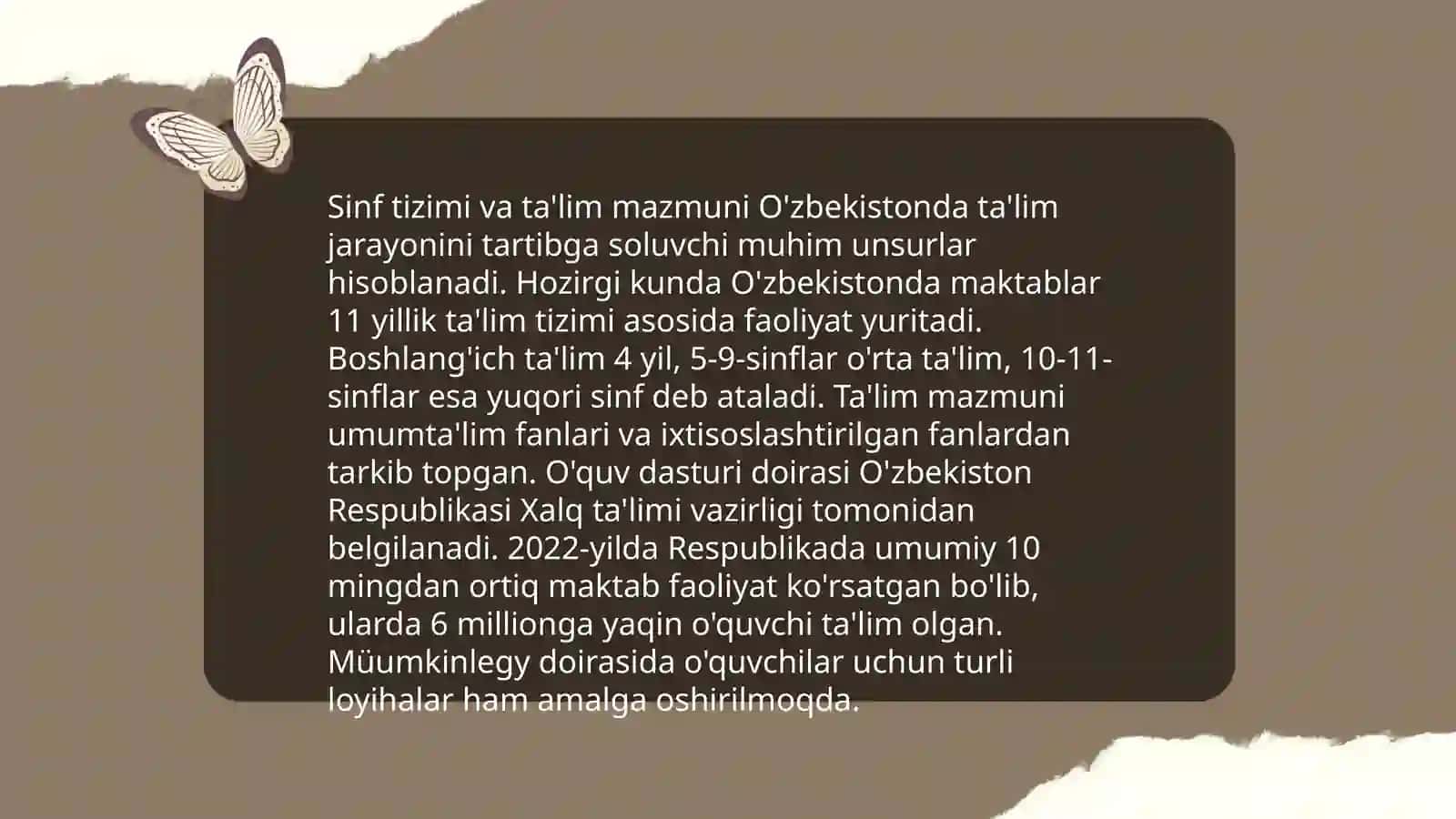 Sinflar kesimida darslik bilan tanishish, mavzular tahlili 3