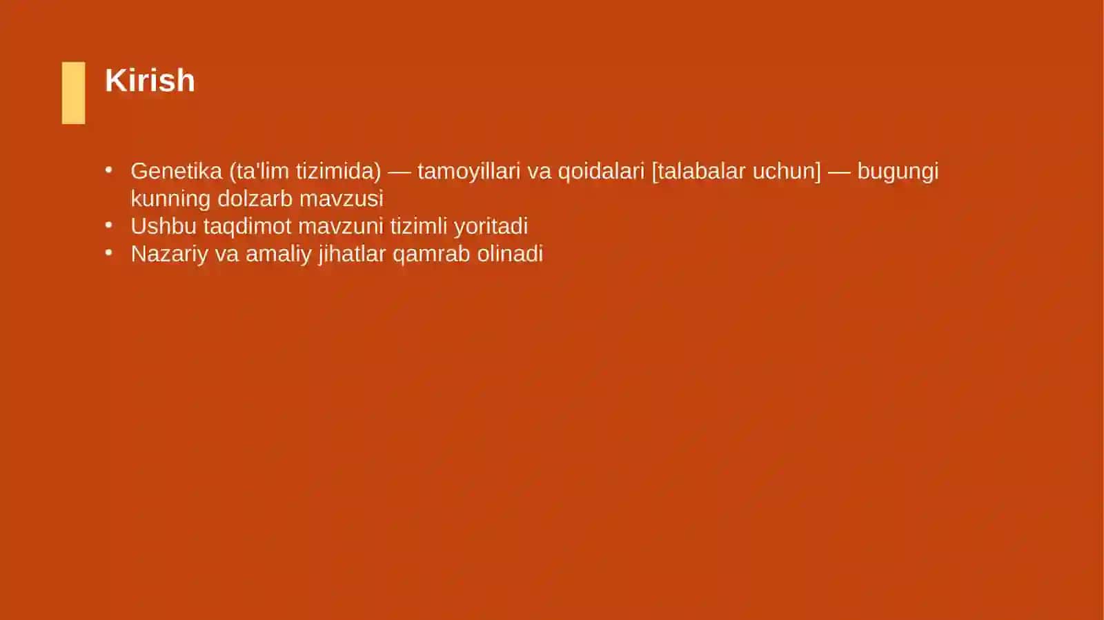 Genetika (ta'lim tizimida) — tamoyillari va qoidalari [talabalar uchun] 3
