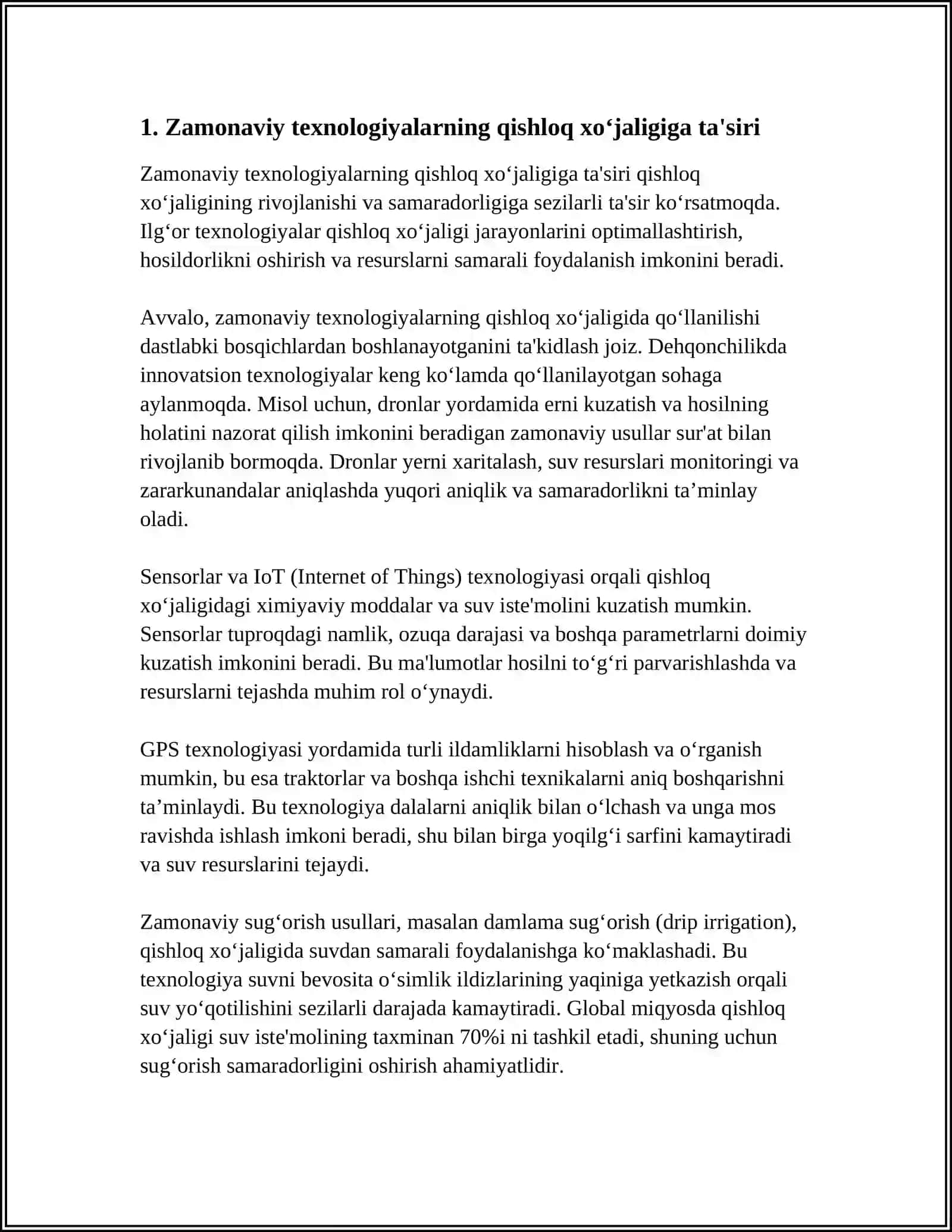 JAHON QISHLOQ XO‘JALIGI RIVOJLANISH TENDENSIYALARI 3