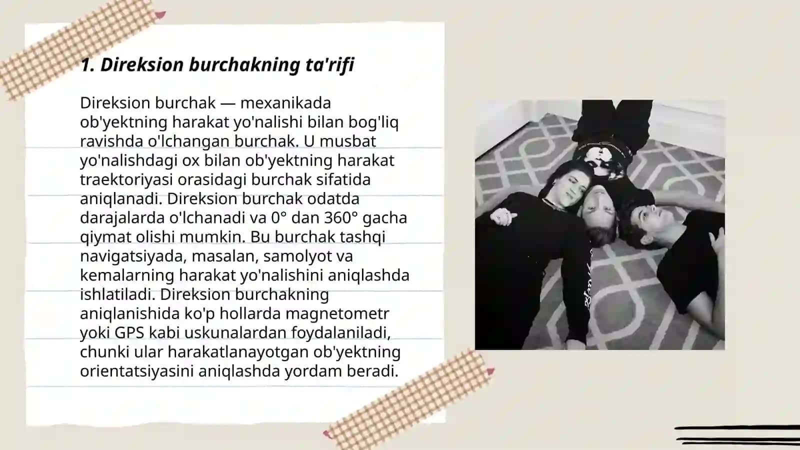 Direksion va rumb burchaklar, ular orasidagi munosabat 3