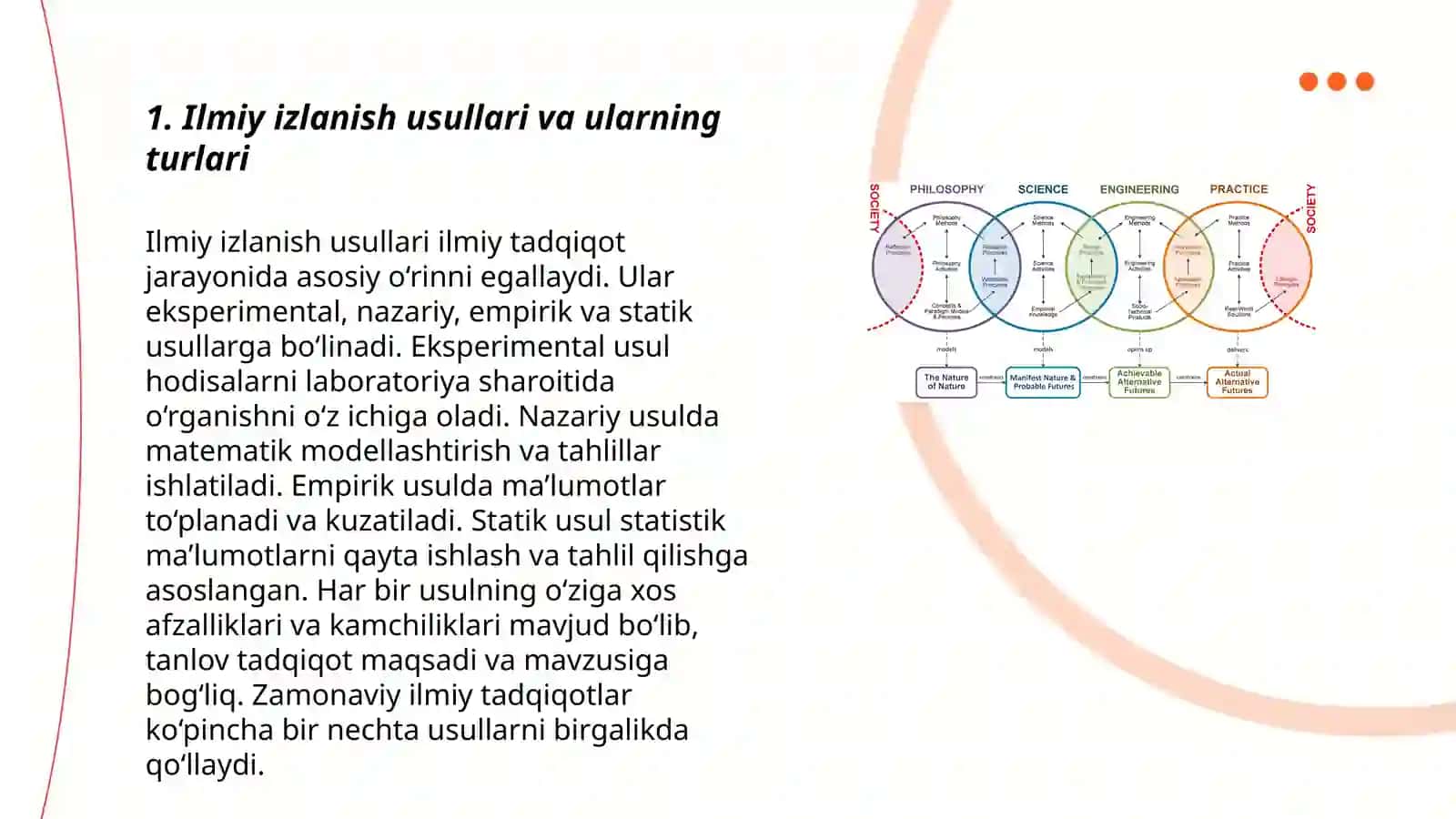 Ilmiy tadqiqot metodologiyasi fanining predmeti 3