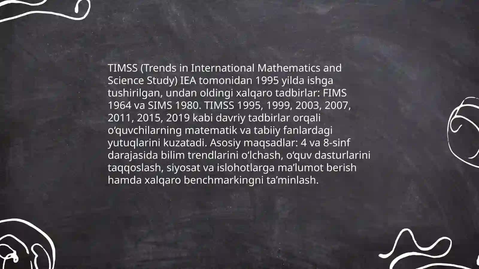 TIMSS xalqaro baholash dasturlari 3
