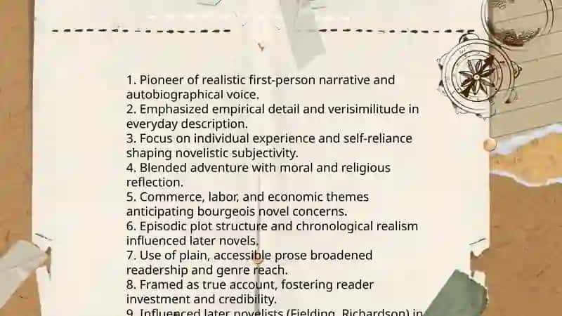 Features of the genre of D. Defoe's novel “The Adventures of Robinson Crusoe” 3