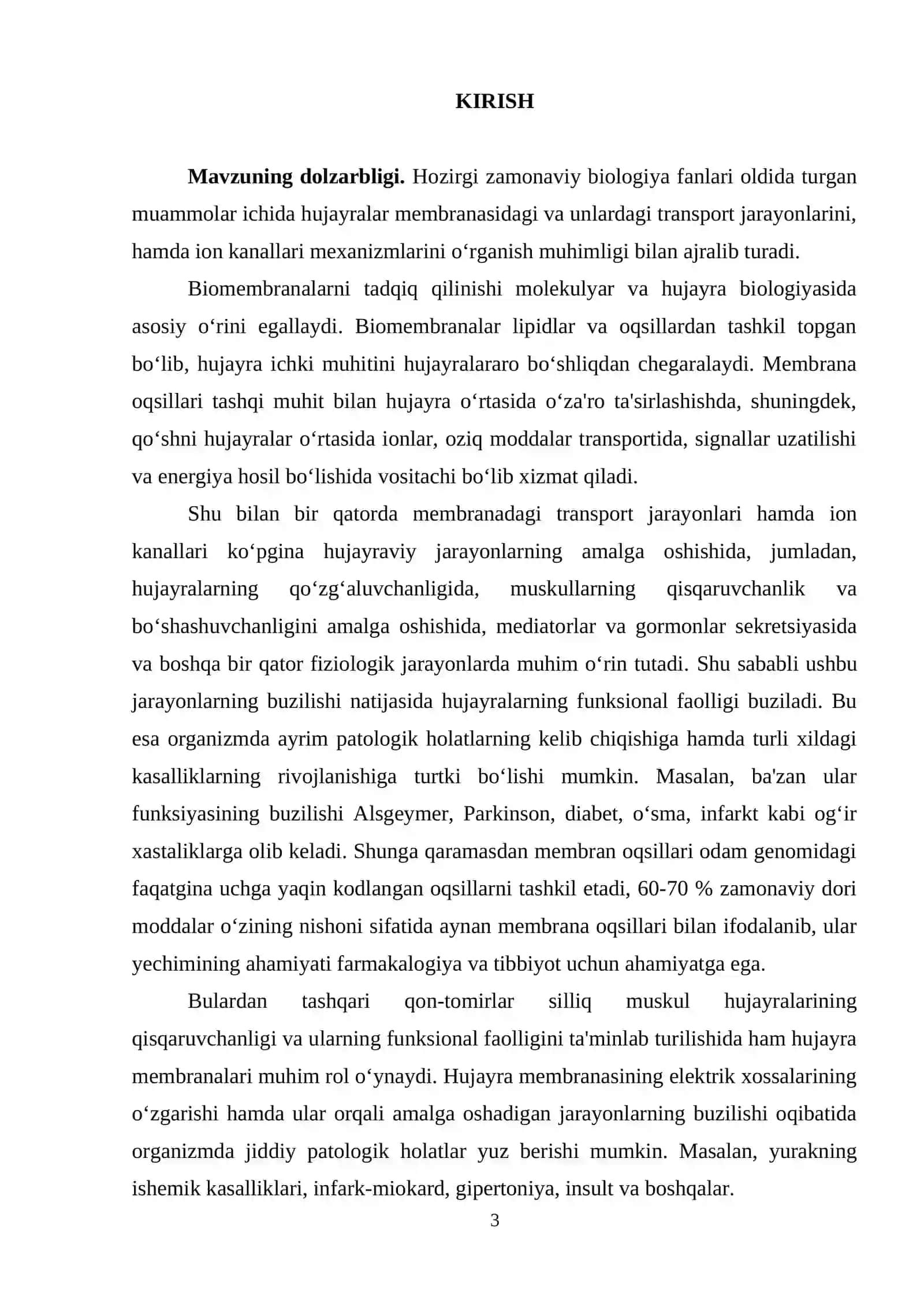 Hujayradagi hayotiy jarayonlarning kechishida biomembranalarning roli 3