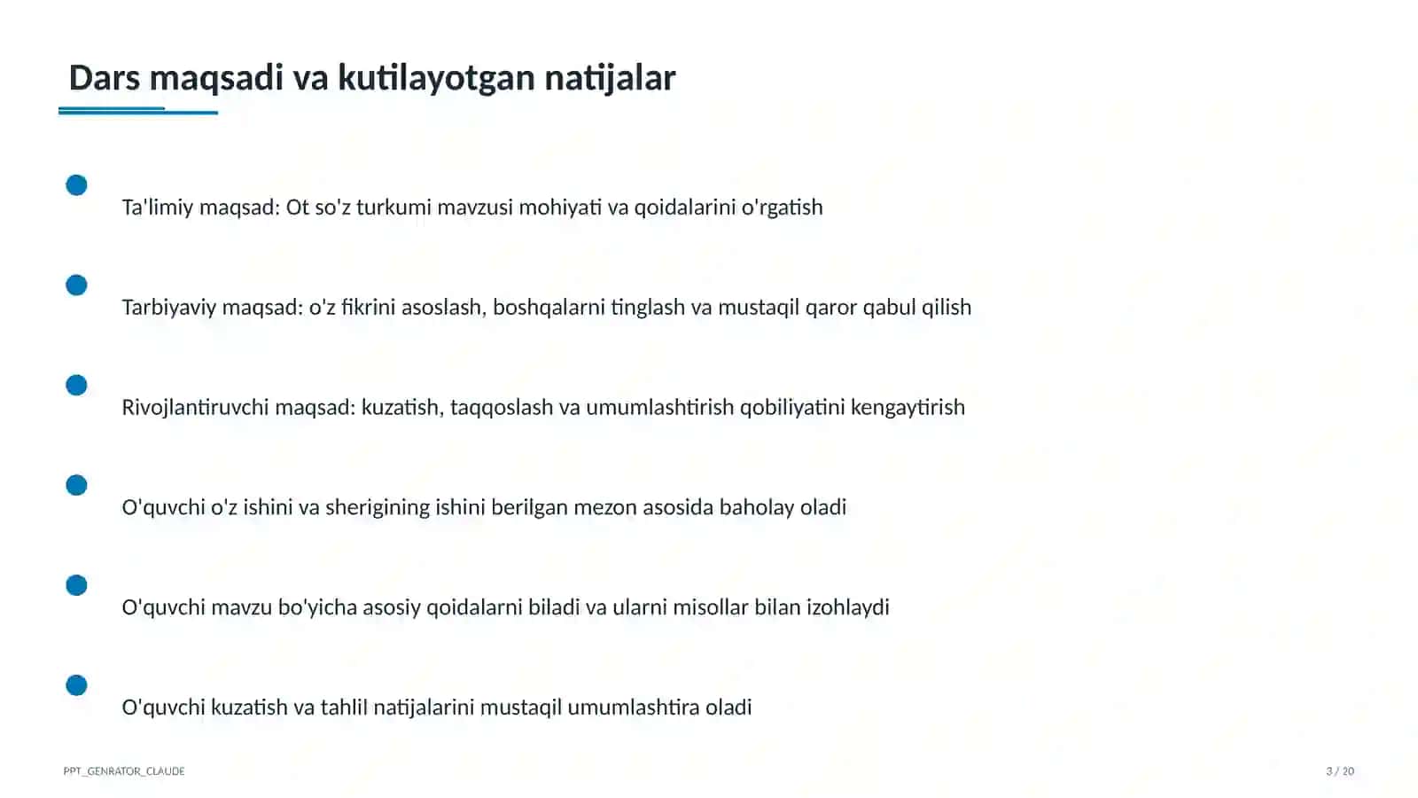 Ot so'z turkumi (3-sinf) 3
