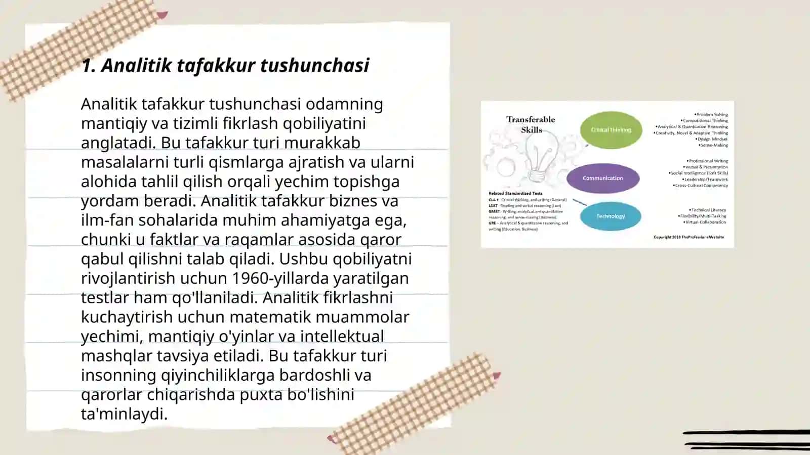 Analitik tafakkur tushunchasi 3