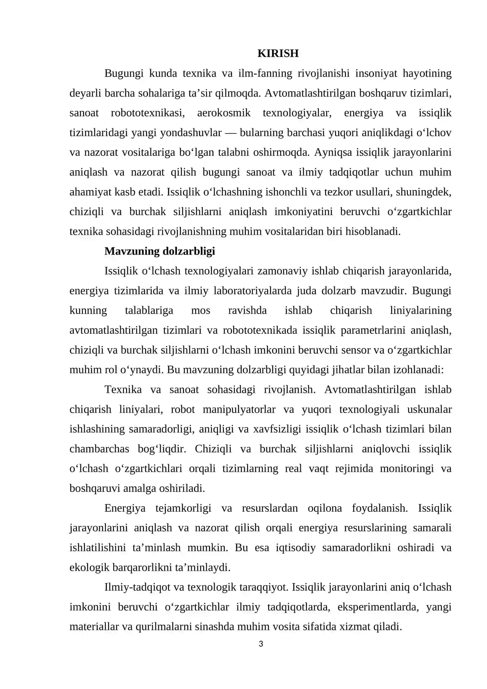 Issiqlik usullari va asboblari. Chiziqli va burchak siljishlarining issiqlik o’lchash o’zgartkichlari 3