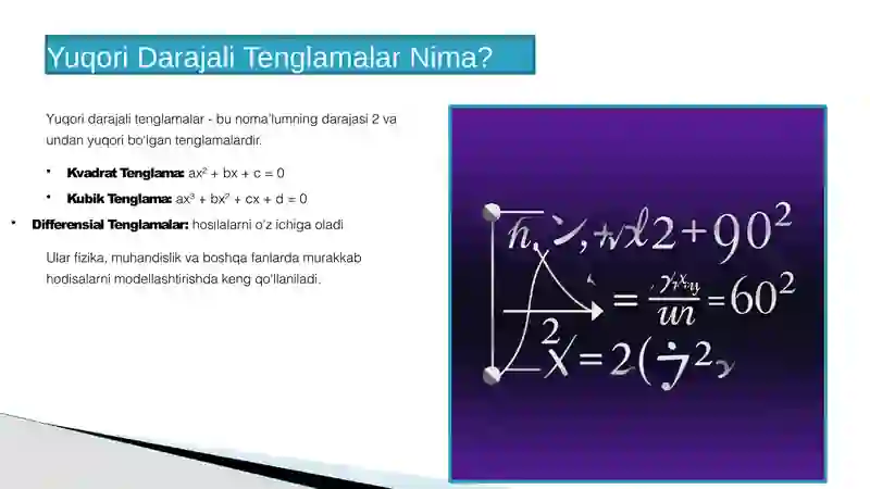 Chiziqli Tenglama 3