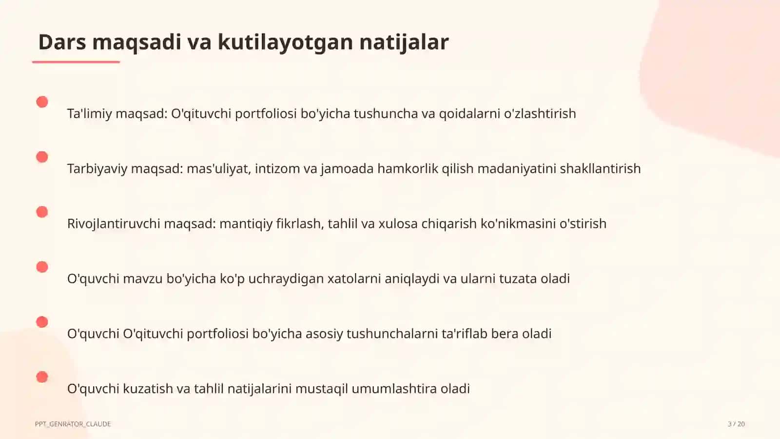 O'qituvchi portfoliosi 3