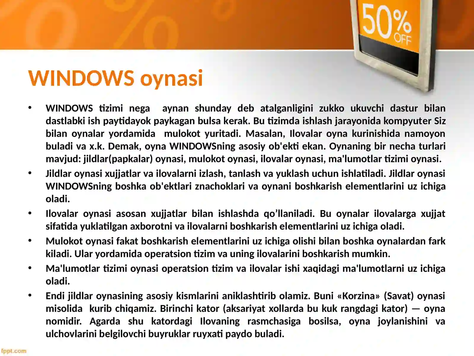 OYNALAR BILAN ISHLASH 3