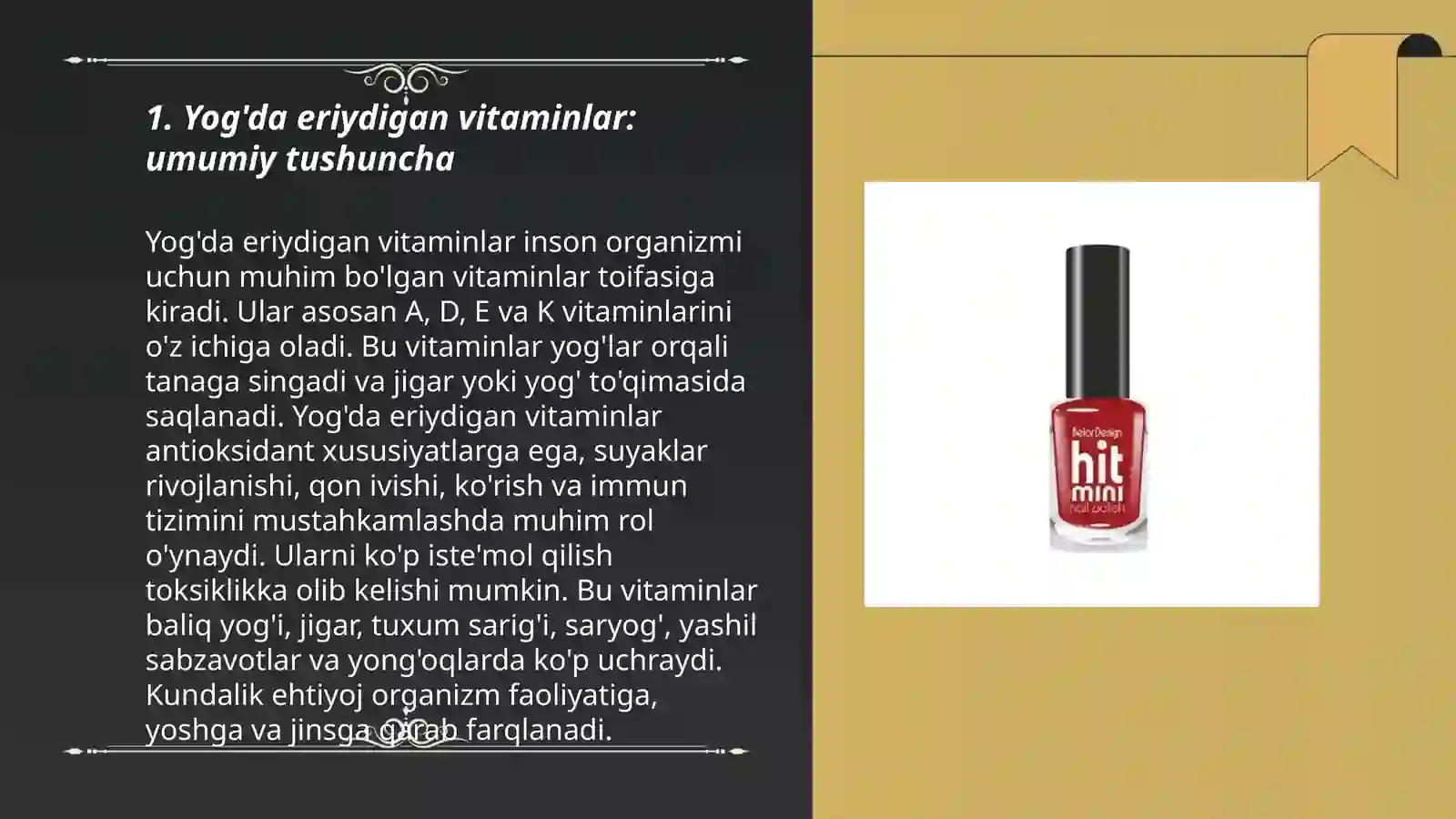 Yog'da eridigan vitaminlar 3