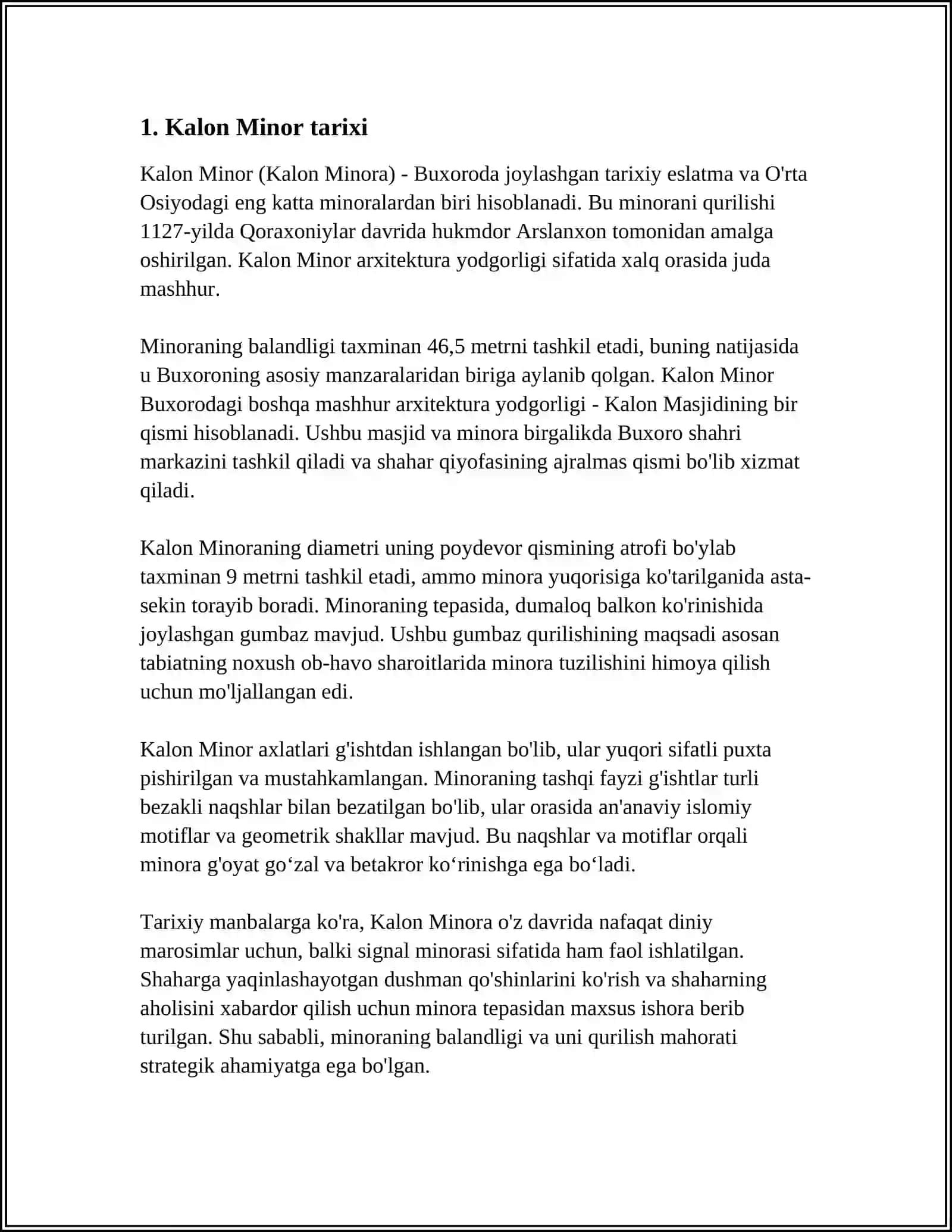Kalon Minor Tarixi 3