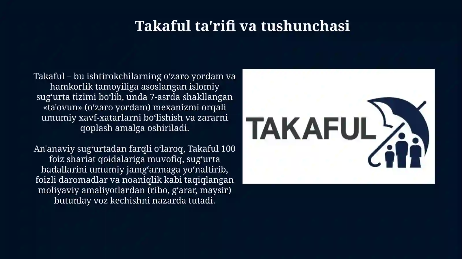 Takoful (Islomiy sug'urta) 3