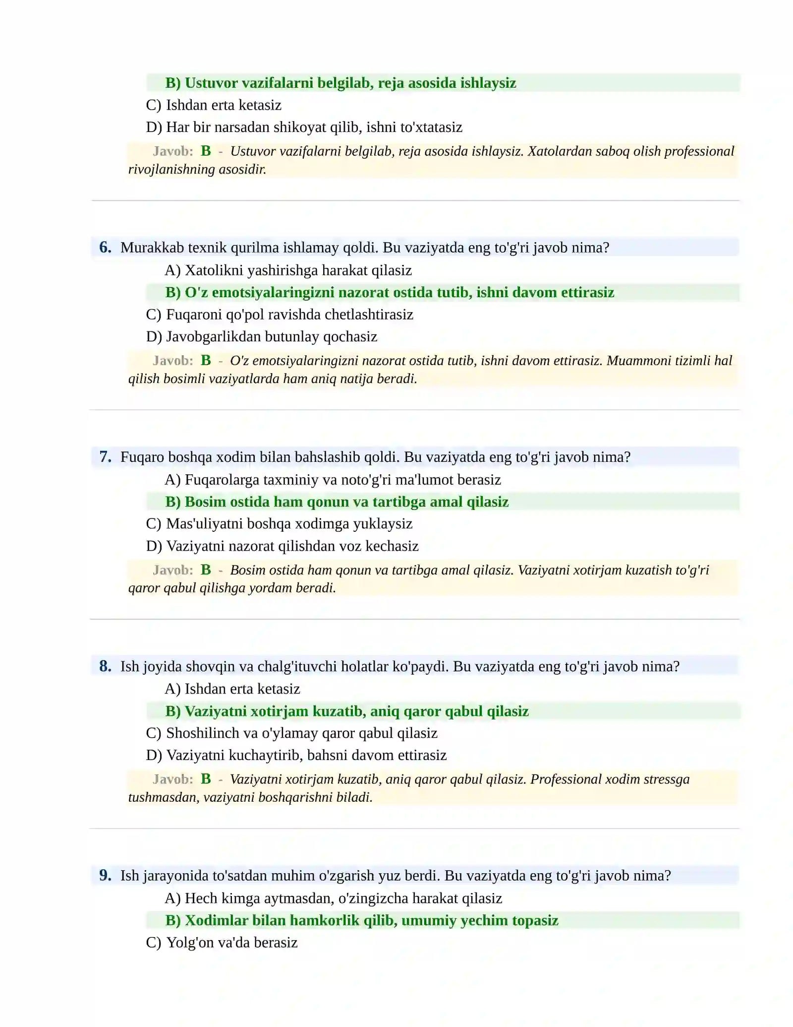 Psixologik sinov Testlari 3