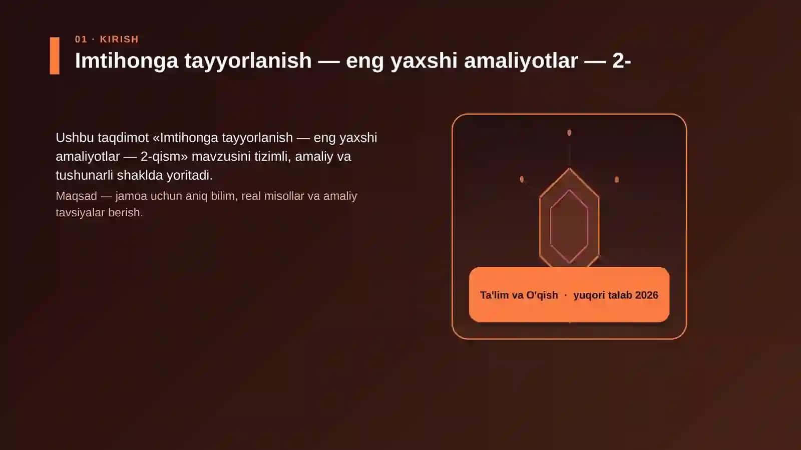 Imtihonga tayyorlanish — eng yaxshi amaliyotlar — 2-qism 3