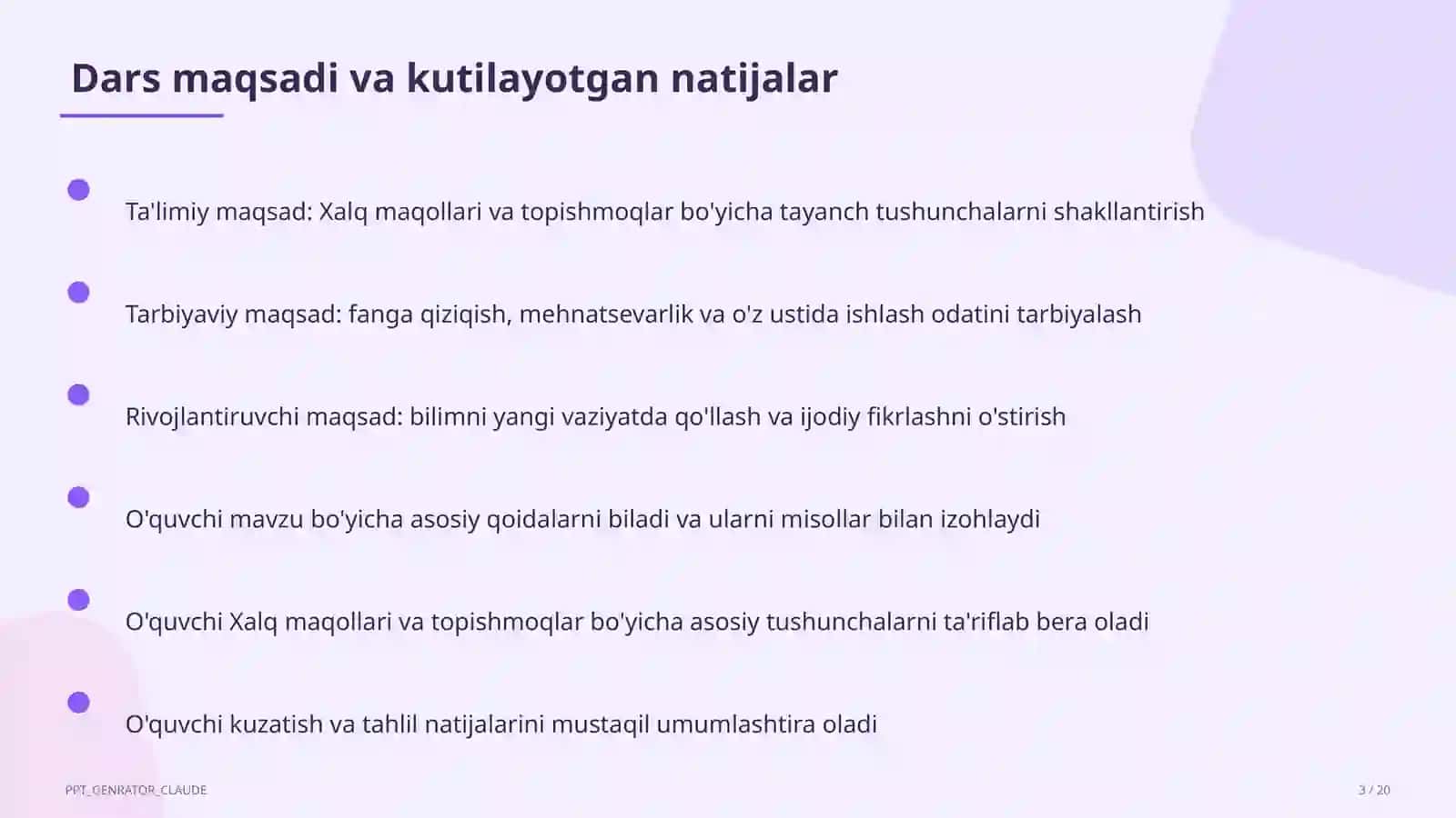 Boshlang'ich sinf: Ona tili va o'qish (1–4) — o'qituvchilar uchun 3