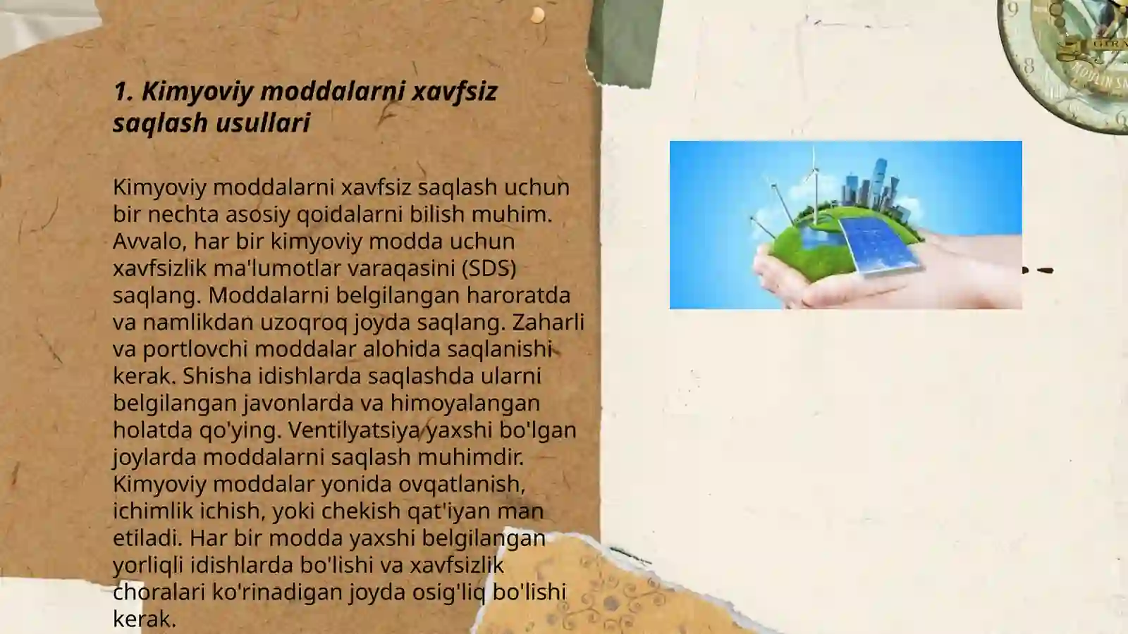 Kimyoviy moddalar va chiqindilarni oqilona boshqarishni targ'ib gilish 3