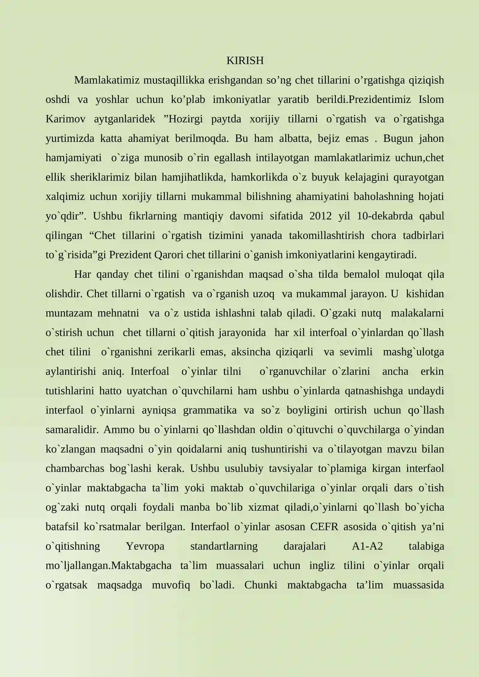 Ingliz tili darslarida didaktik o`yinlardan foydalanish 3