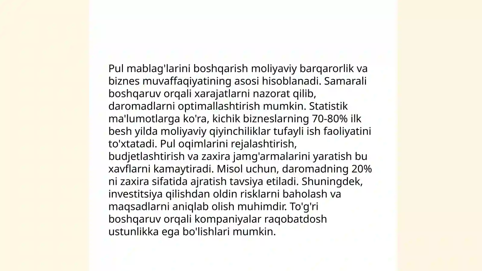 Pul mablag'lari 3