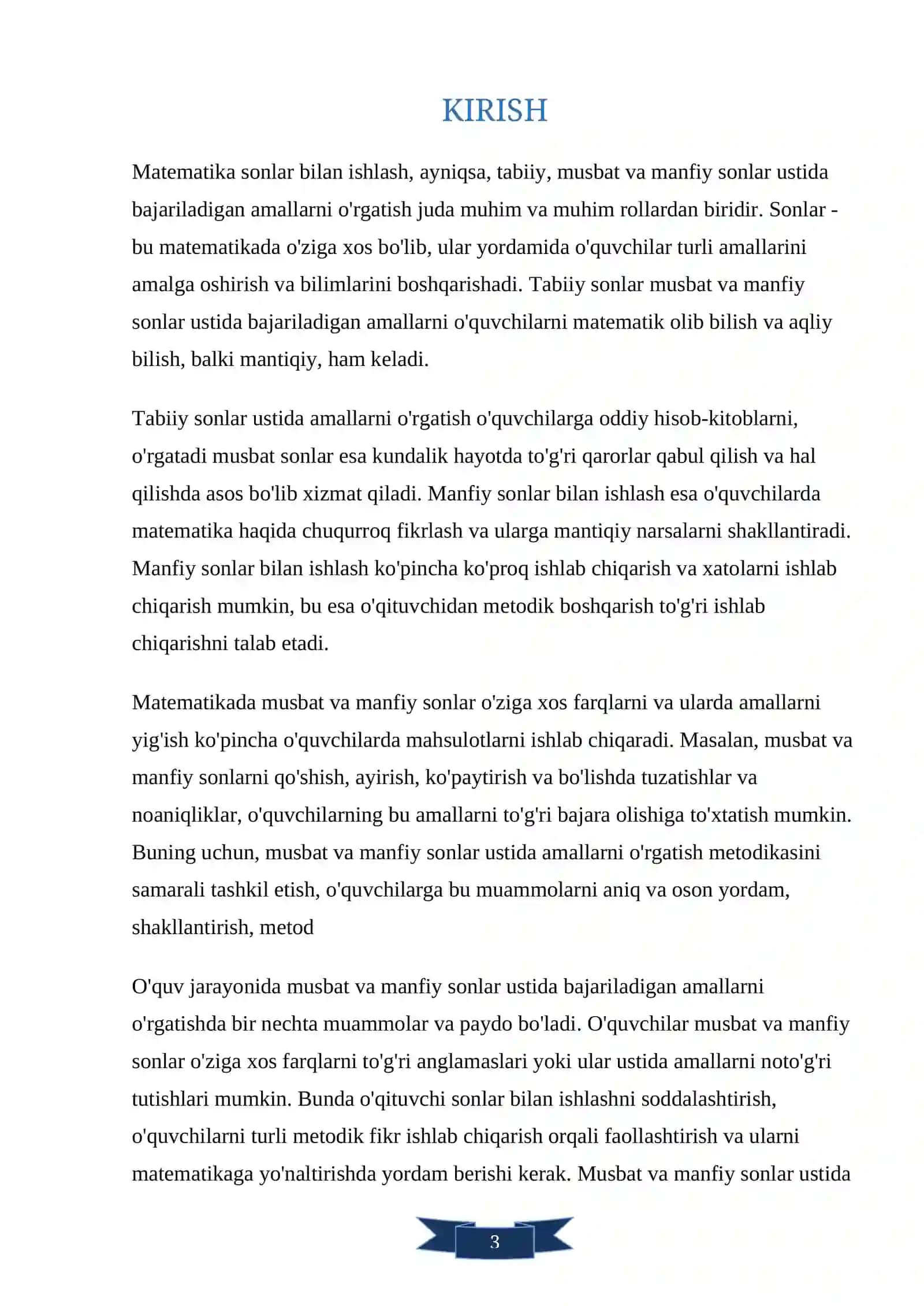 NATURAL SONLAR VA ULAR USTIDA AMALLARNI O’QITISH METODIKASI 3