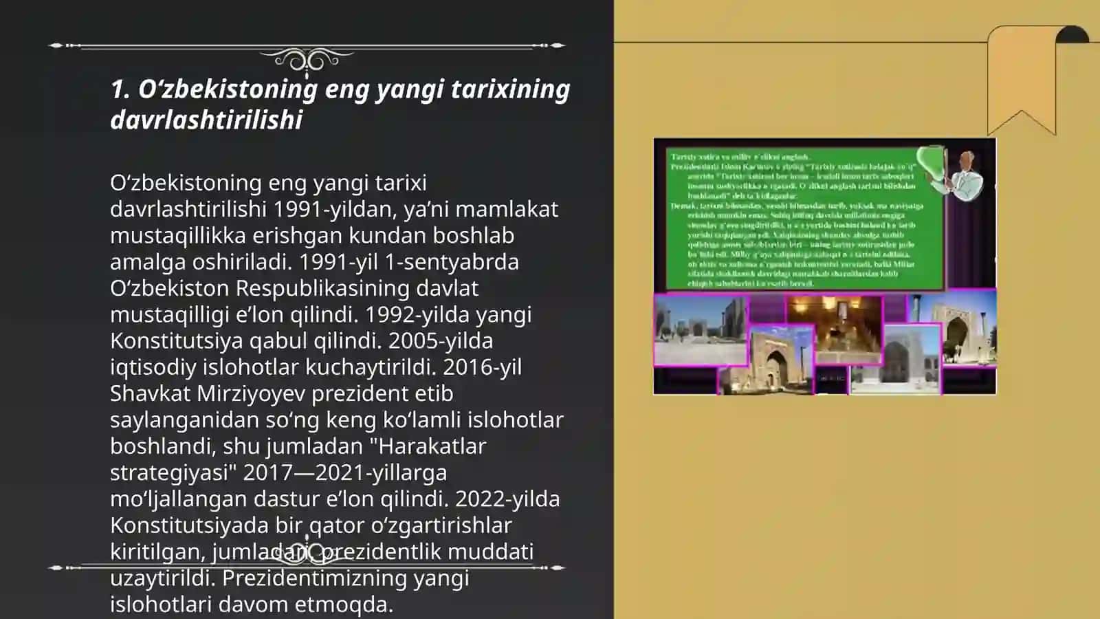 Oʻzbekistoning eng yangi tarixi predmeti maqsadi va vazifalari 3