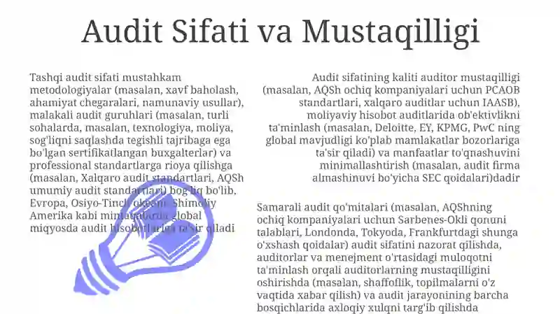 Asosiy Audit Xulosalari 3