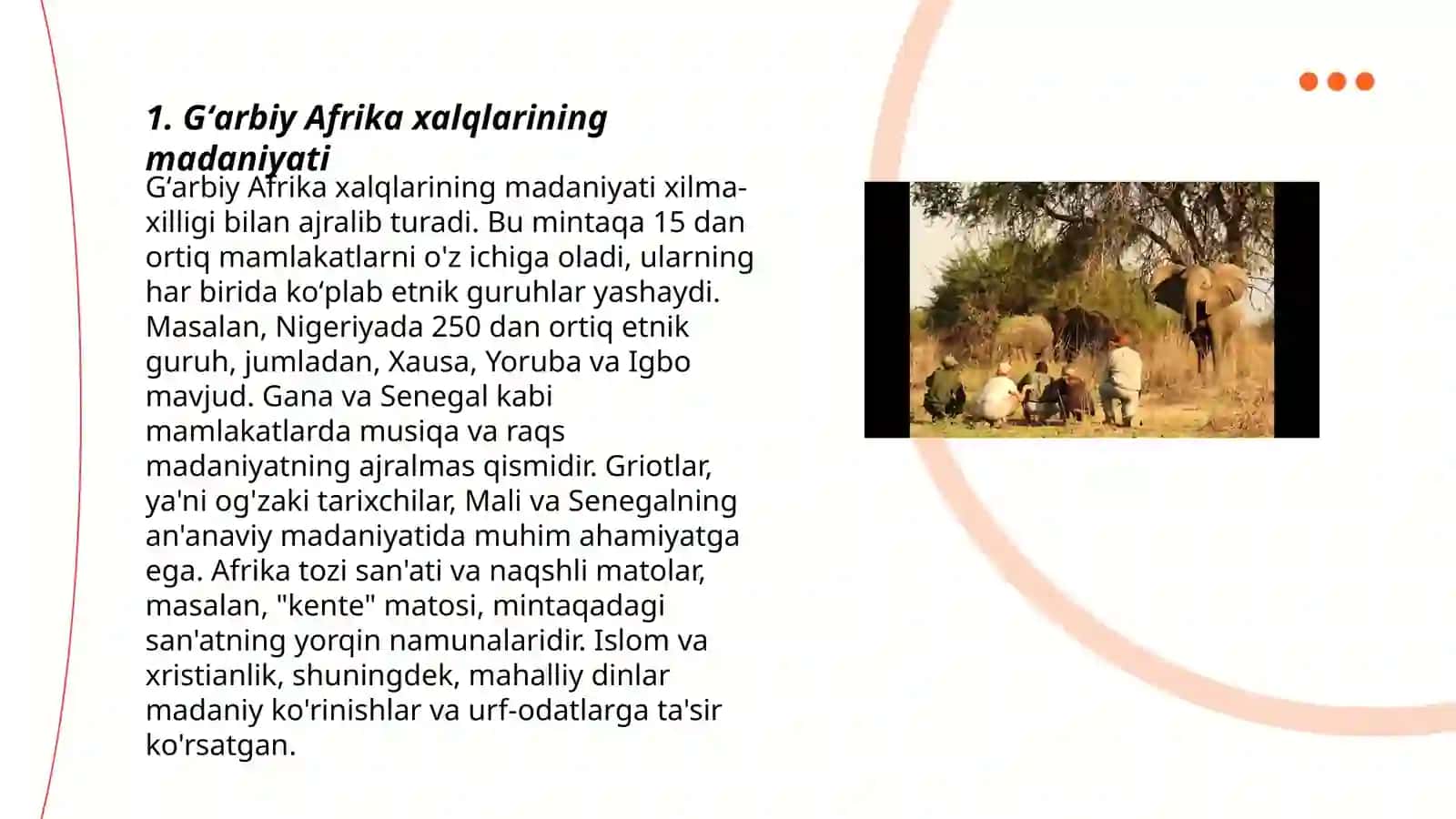 Gʻarbiy Afrika xalqlari etnologiyasi 3