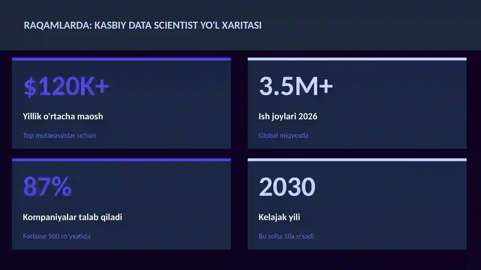 Kasbiy data scientist yo'l xaritasi 3