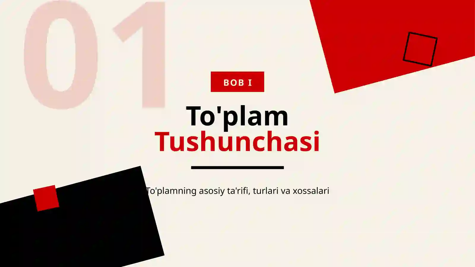 To'plam Tushunchasi va To'plamlar Ustida Amallar 3