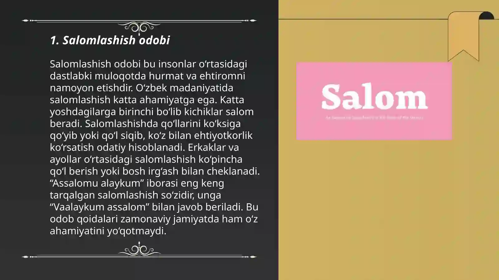 Salomlashish Odobi 3