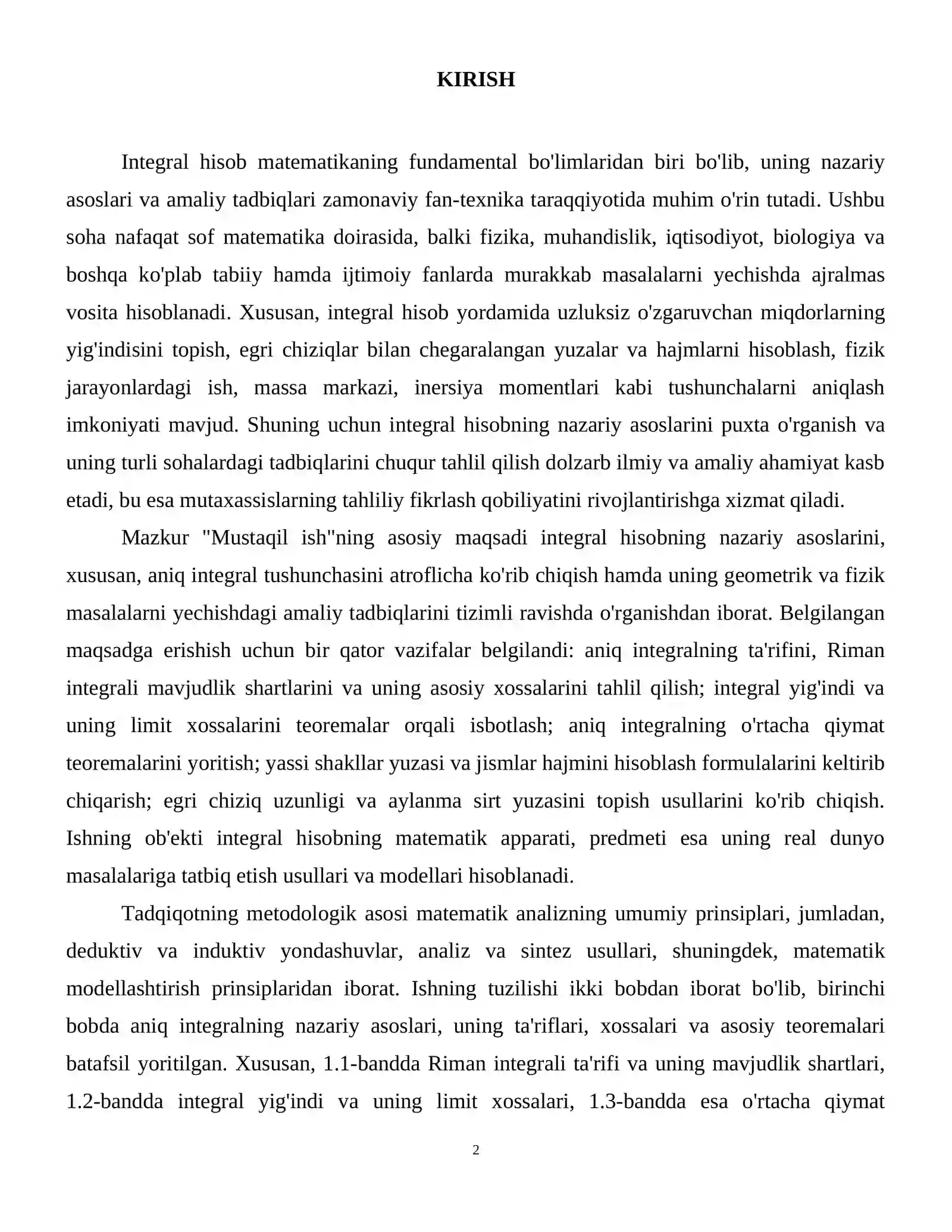 Integral hisobning tadbiqlari 3
