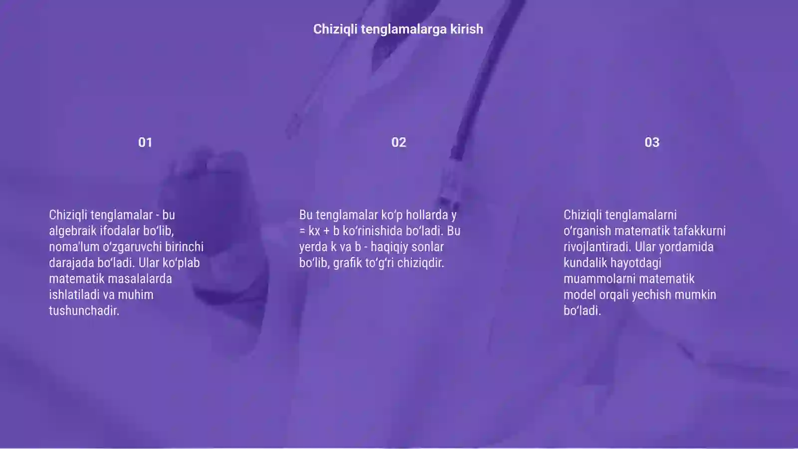Chiziqli tenglamalar 3