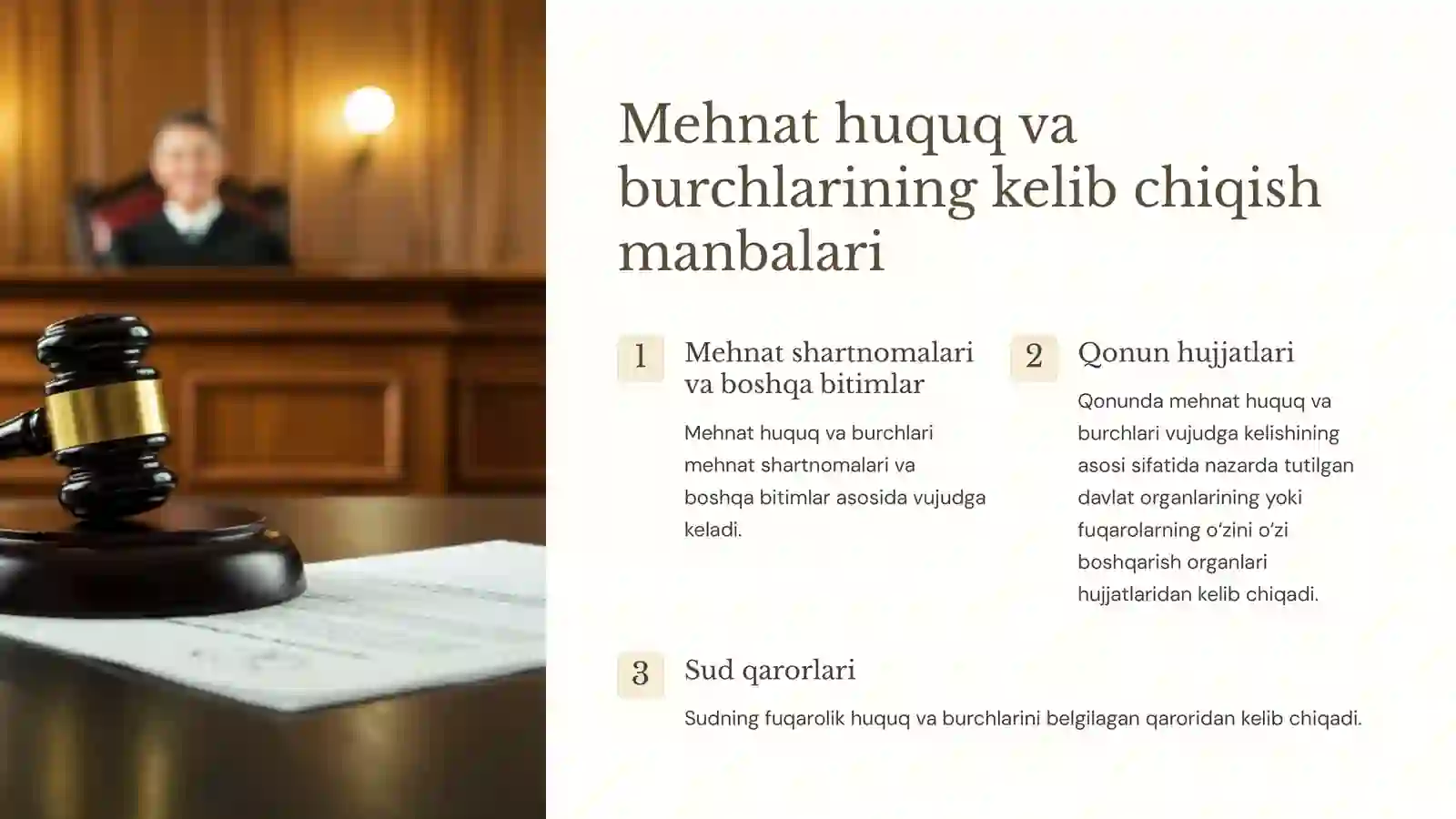 MEHNATGA OID HUQUQIY MUNOSABATLAR VA MEHNAT HUQUQINING SUBYEKTLARI 3