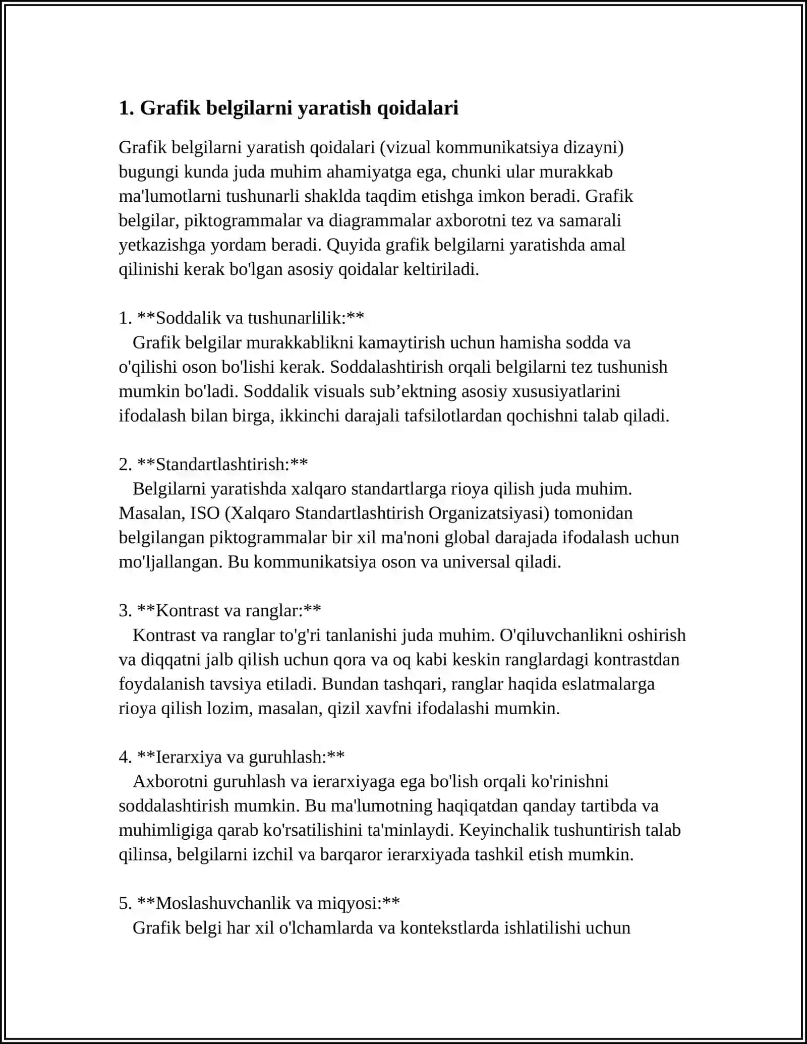 BO‘LIMLARDAGI MATERIALLARNING GRAFIK BELGILANISHI 3