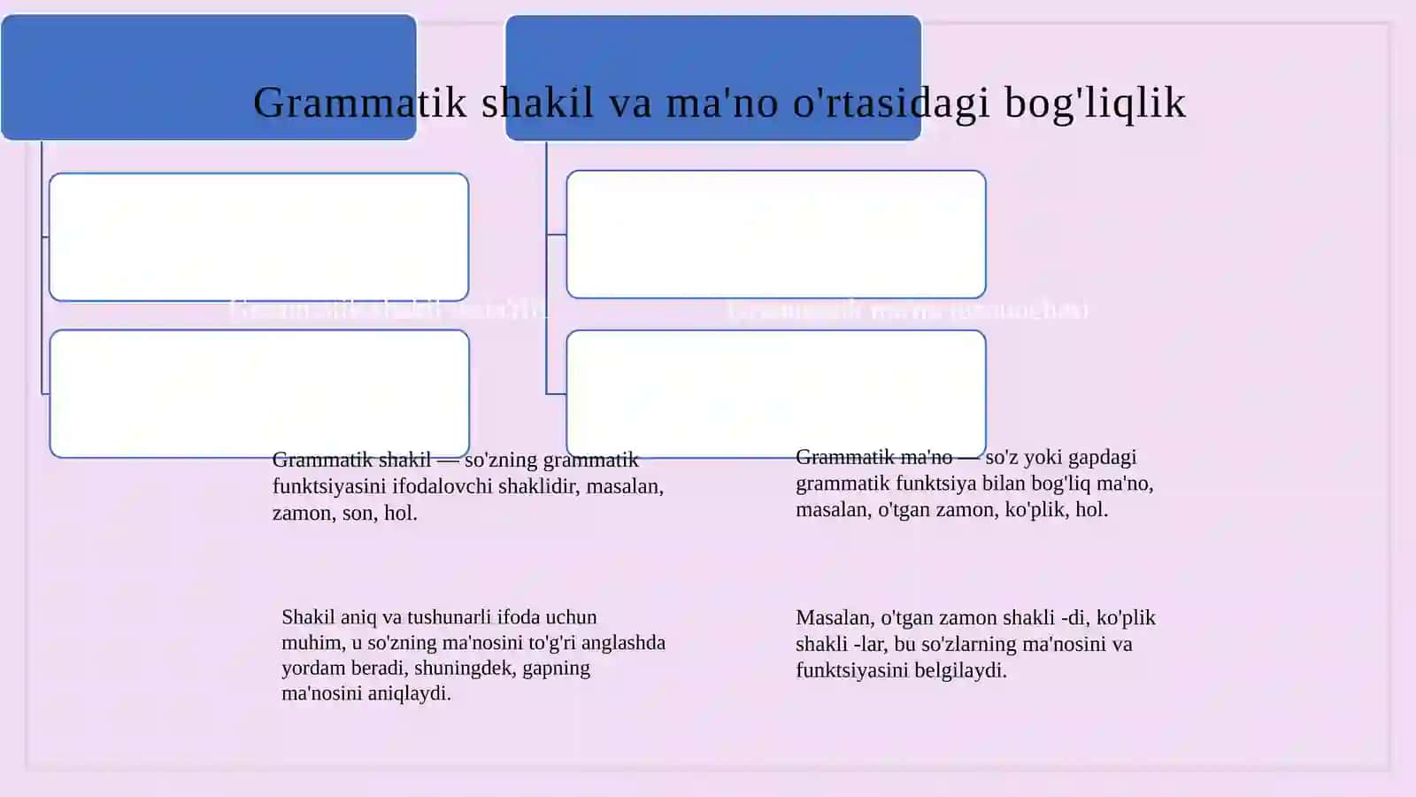 Grammatik shakil va grammatik ma'no 3