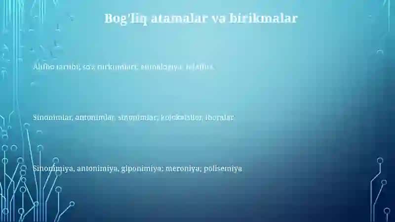 Lugʻat tarkibining shakli va maʼno munosabati jihatdan tavfsiflanishi 3