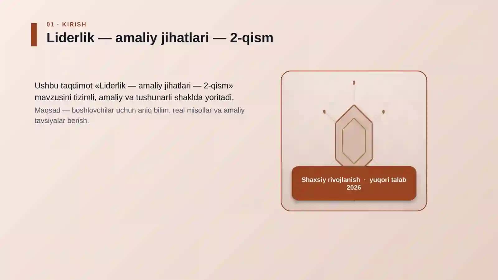 Liderlik — amaliy jihatlari — 2-qism 3