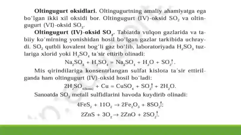 Oltingugurtni kislorodli birikmalari 3