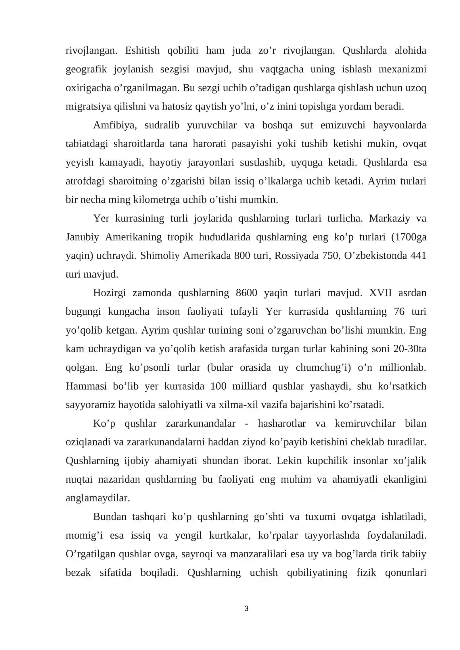 Namangan viloyatida keng tarqalgan qushlar va ularning bioekologik xususiyatlari 3