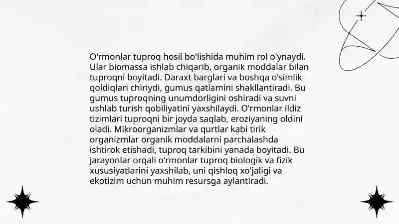 Ormon va tuproq ormonni tuproq hosil bolish jarayonlariga tasiri 3