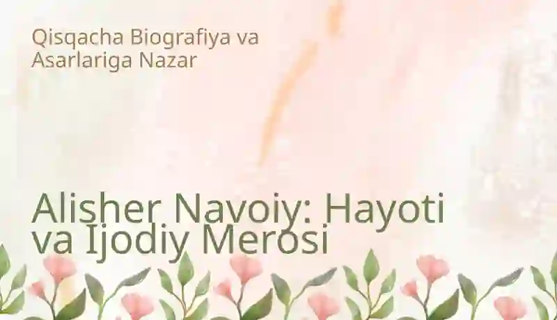 Alisher Navoiy 3