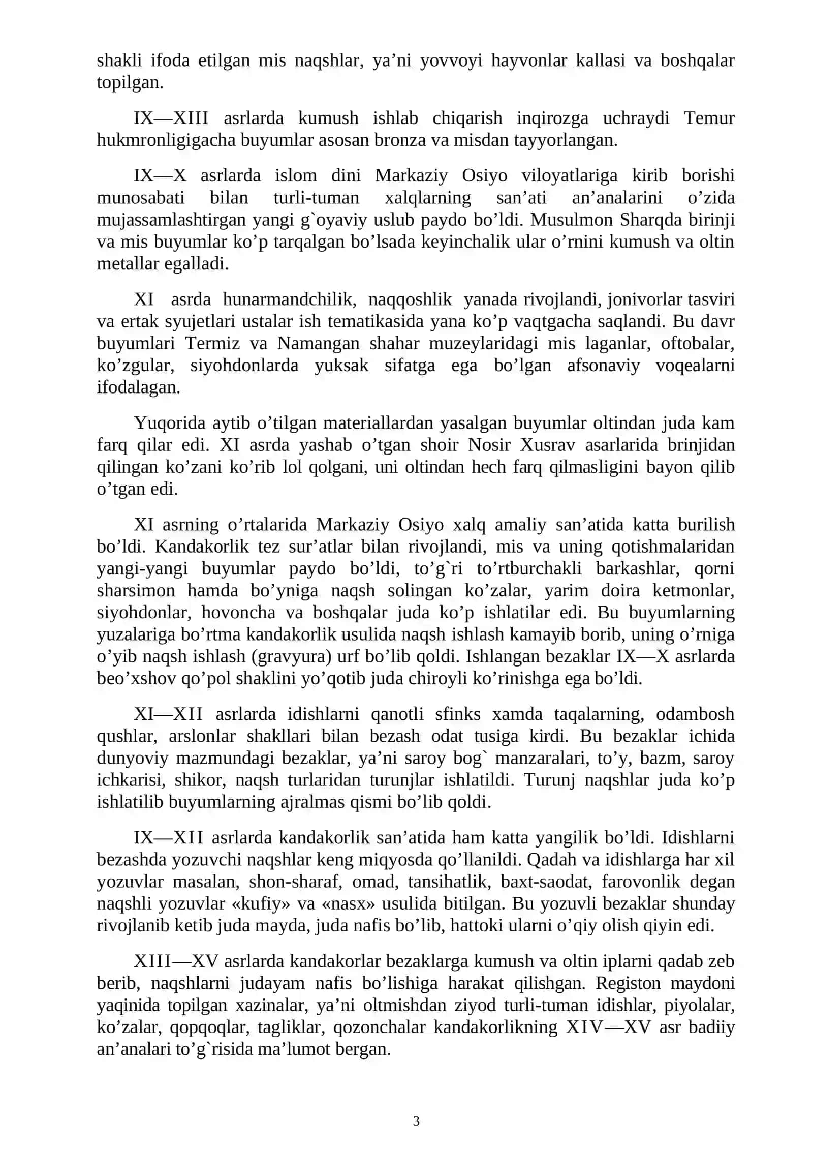 BUXORO MISKANDAKORLIGI SAN’ATI USTALARI 3