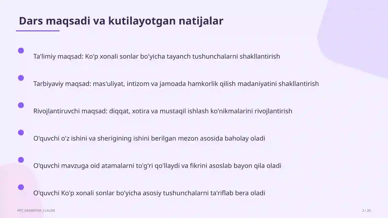 Ko'p xonali sonlar (4-sinf) 3