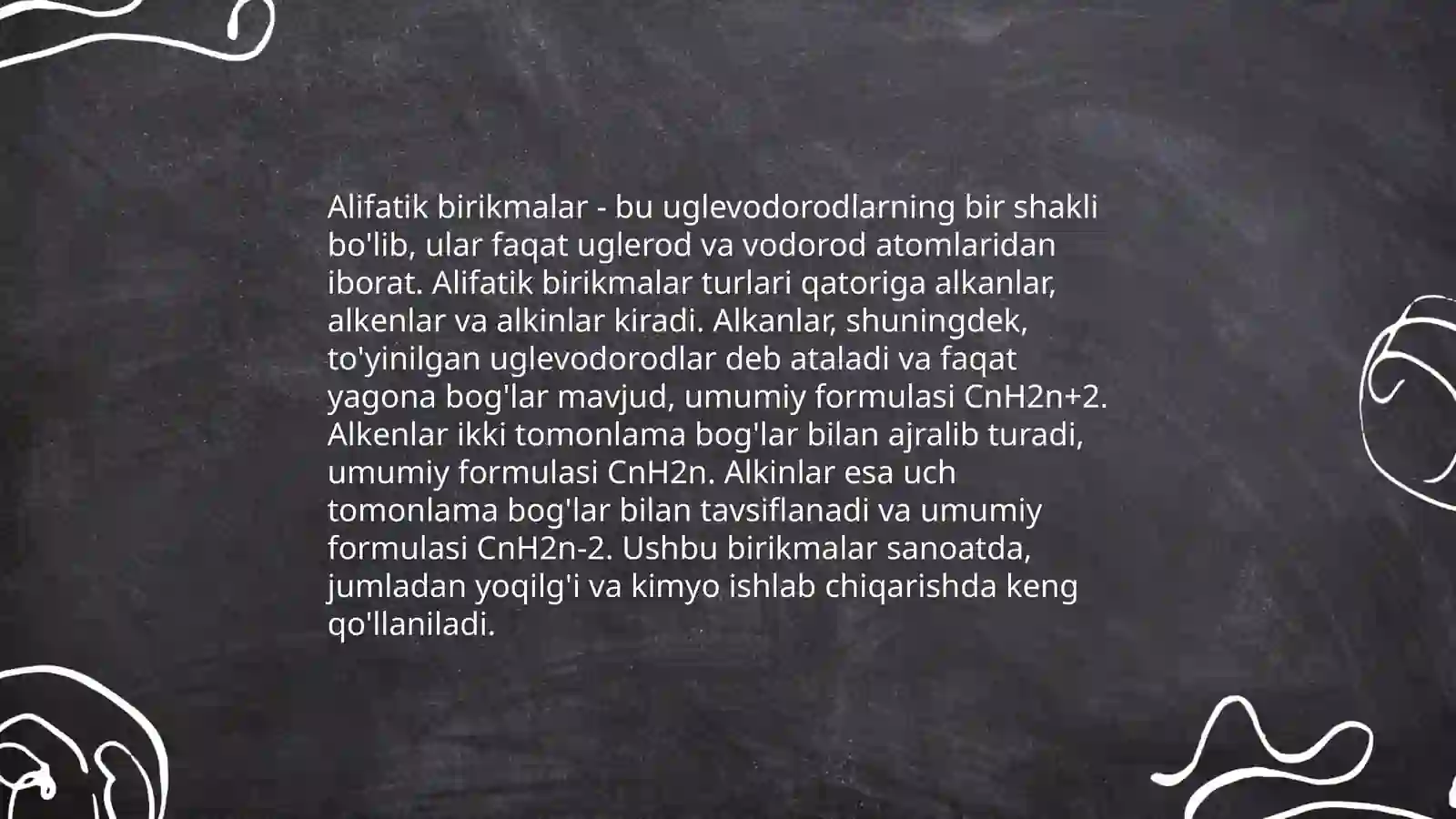 Alifatik birikmalar 3