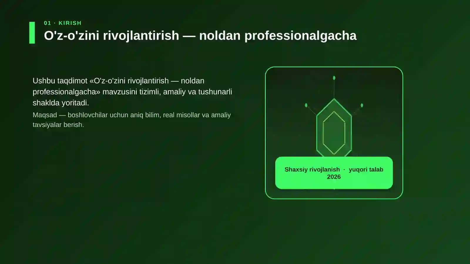O'z-o'zini rivojlantirish 3