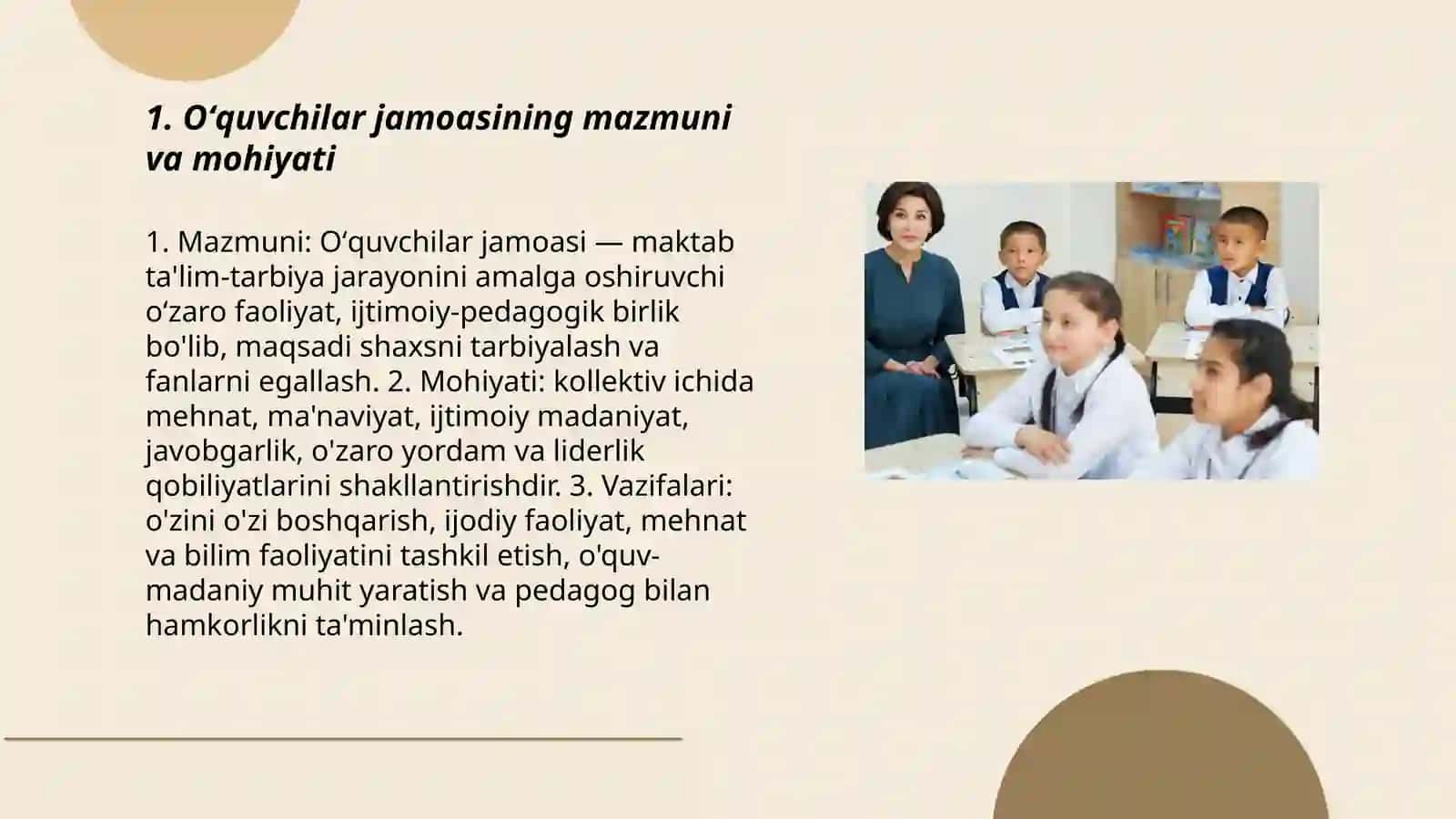 Oʻquvchilar jamoasi- yaxlit pedagogik jarayonining asosiy shakli 3