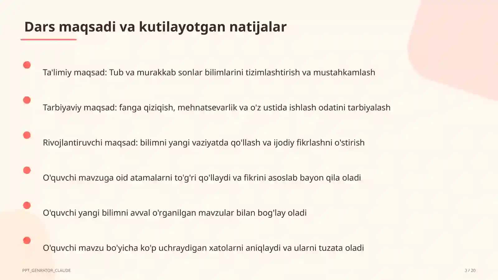 Tub va murakkab sonlar (5-sinf) 3