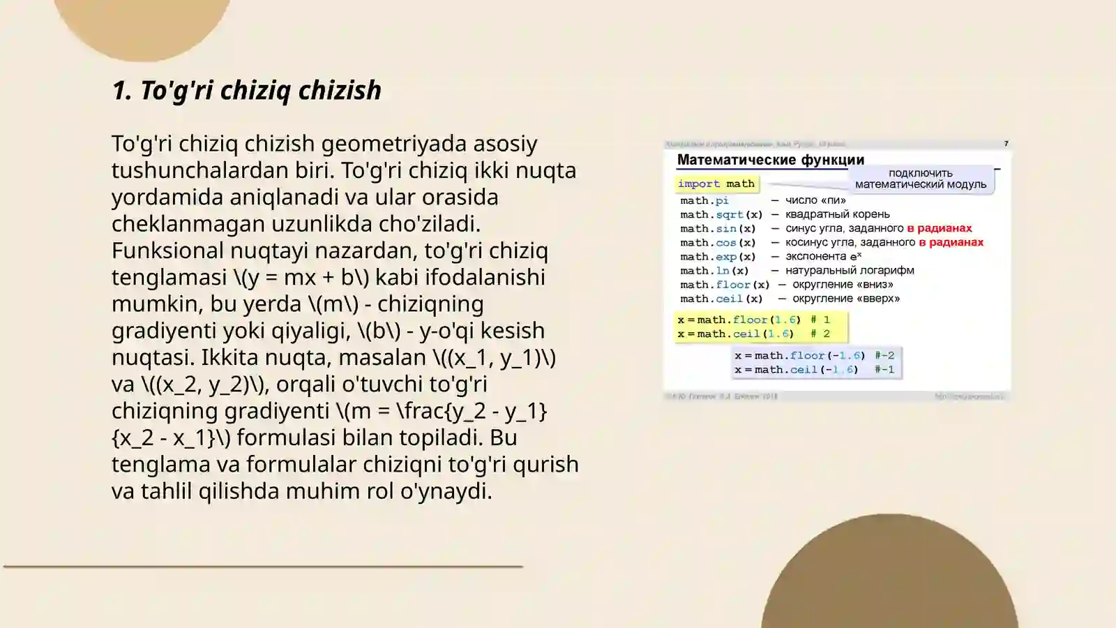 Python dasturlashtirish tilida sodda shakllar chizish 3