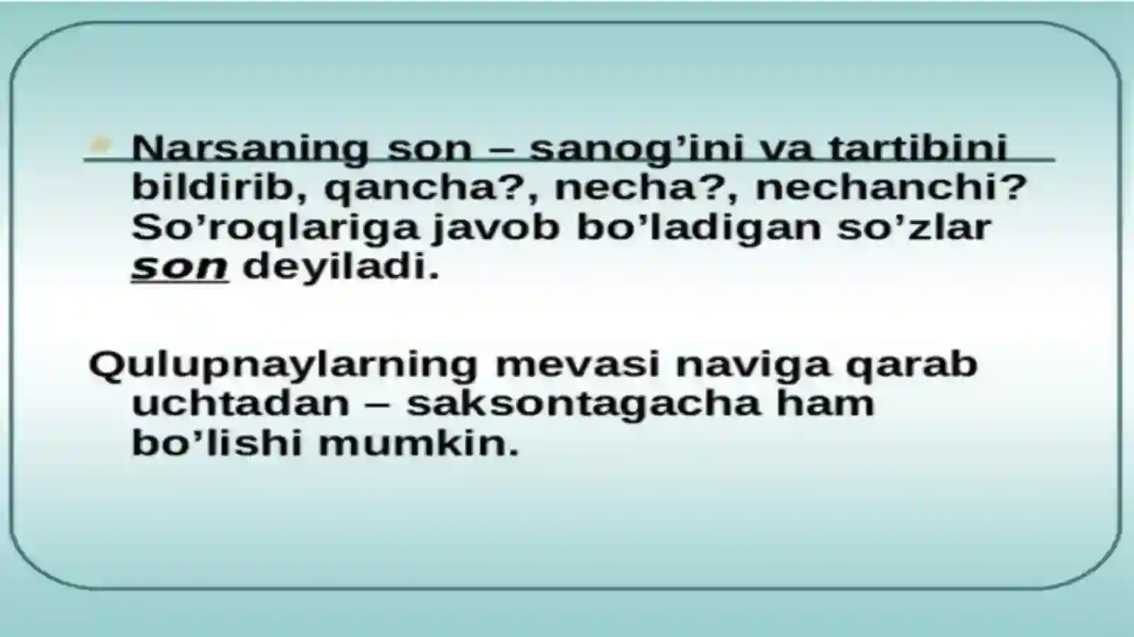 Son so`z turkumi 3
