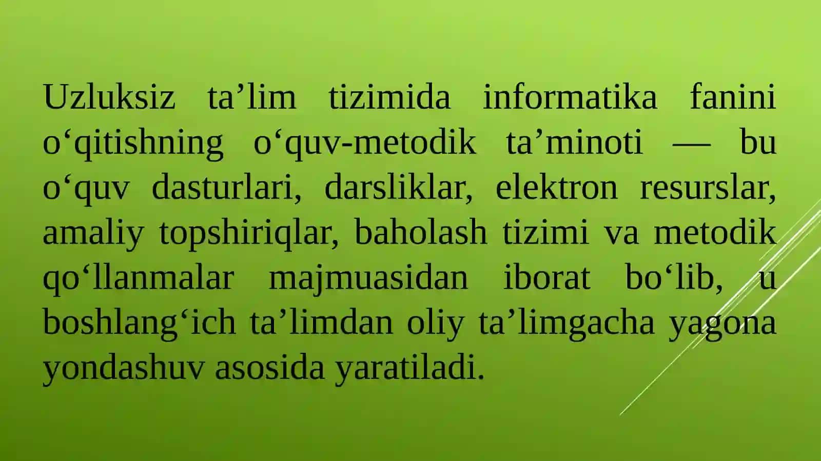 Uzluksizta‘lim tizimida Informatika va axborot texnologiyalari fanini o‘qitishning o‘quv-metodik ta‘minoti 3